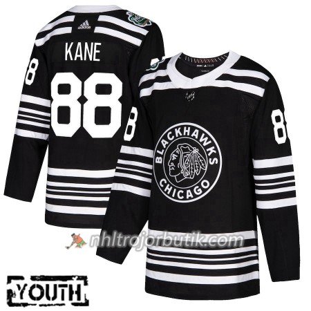 Barn Ishockey Chicago Blackhawks Tröja Patrick Kane 88 2019 Winter Classic Adidas Svart Authentic